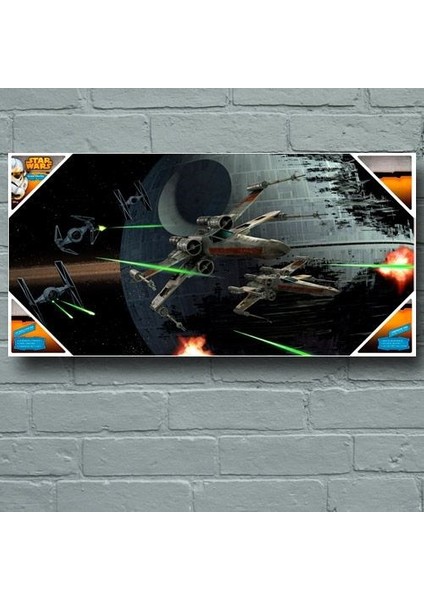 Star Wars Tie Fighter Vs X-Wing Sertleştirilmiş Cam Poster