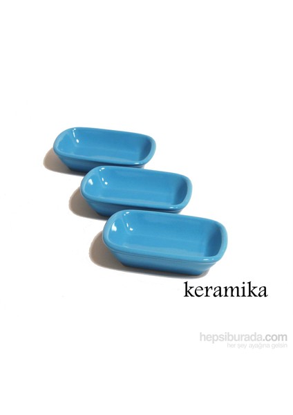 Kayık Dikdörtgen 11 Cm Mavi 400