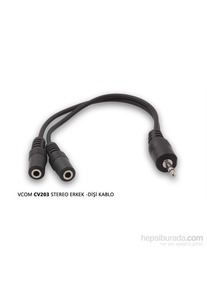 Cv203 3.5 Stereo Erkek To 3.5 Stereo 2-Diş