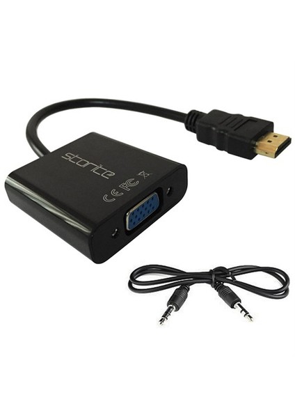 Hdmı To Vga Kablo 3.5Mm Ses Kablolu - 20Cm fiyatları