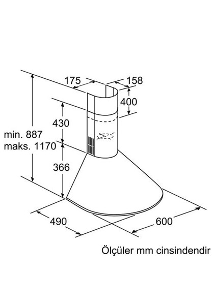 DWA061450 Çelik Duvar Tipi Davlumbaz fiyatları