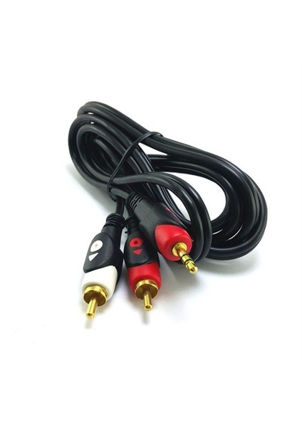 2Rca 3,5Mm 1.5 Metre Stereo Kablo Gold