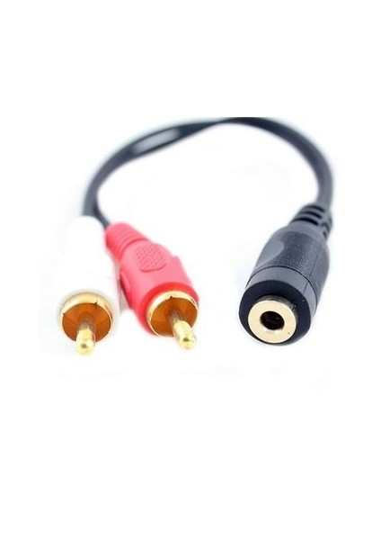 Ti-Mesh 3.5Mm Dişi 2Rca Erkek Jack Kablo - 1,5M