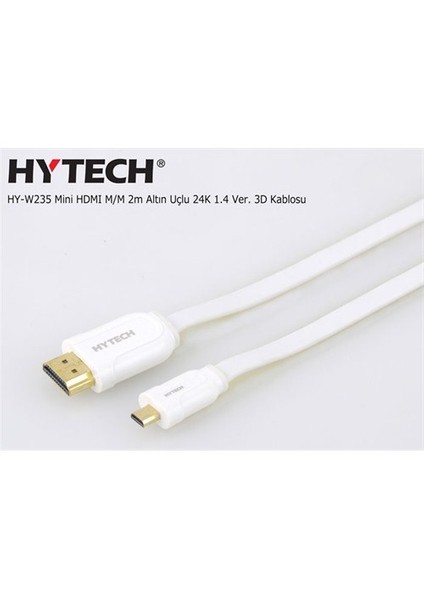 Hy-W235 Mini Hdmı M/M 2M Altın Uçlu 24K 1.4 Ver. 3D Kablosu