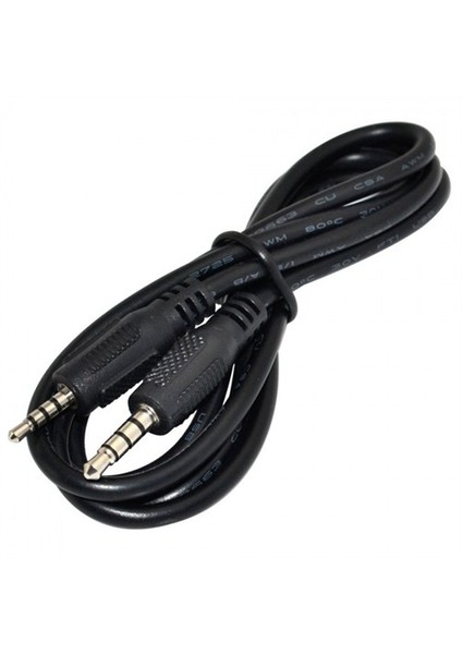 4 Kutuplu 3.5Mm Stereo Ses Kablosu - Siyah - 5M