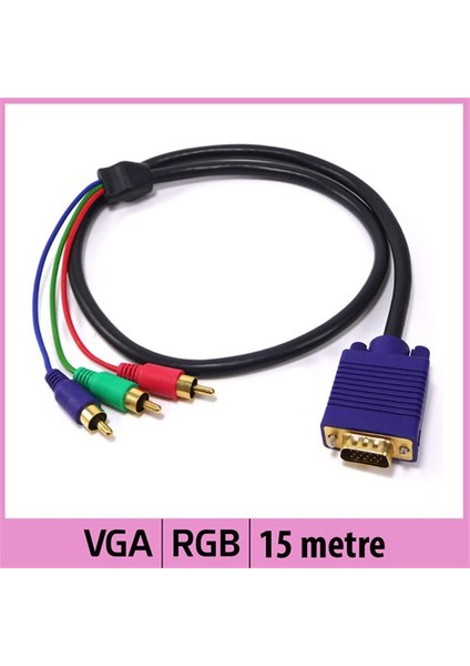 Ti-Mesh Altın Kaplama Rgb / Vga Kablo - 15M