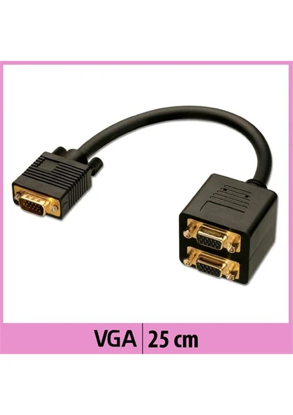 Ti-Mesh Çoklayıcı Vga Kablosu - Y Splitter - 25Cm