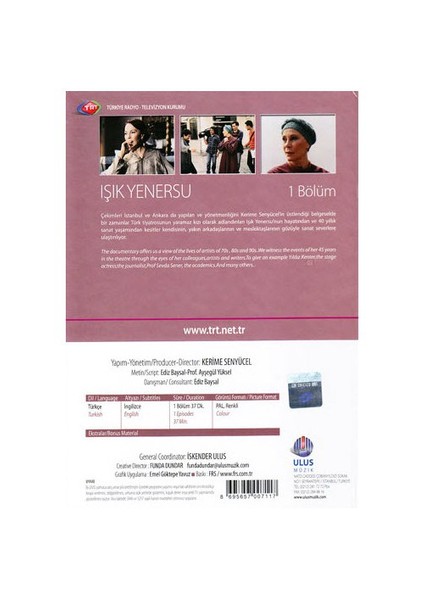 Işık Yenersu - Tiyatronun Narin Çetin Divası (TRT Arşiv Serisi 056) ( DVD )