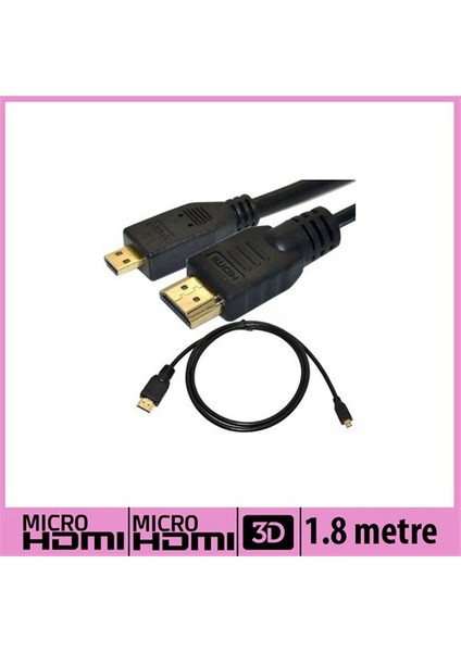 Hdmı 1.4 / Mikro Hdmı Kablo Hec - 1,8M
