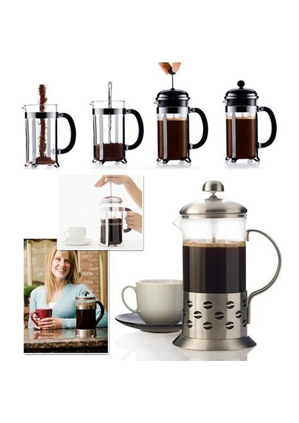 Elite Home Süzgeçli Çay ve Kahve Kupası French Press