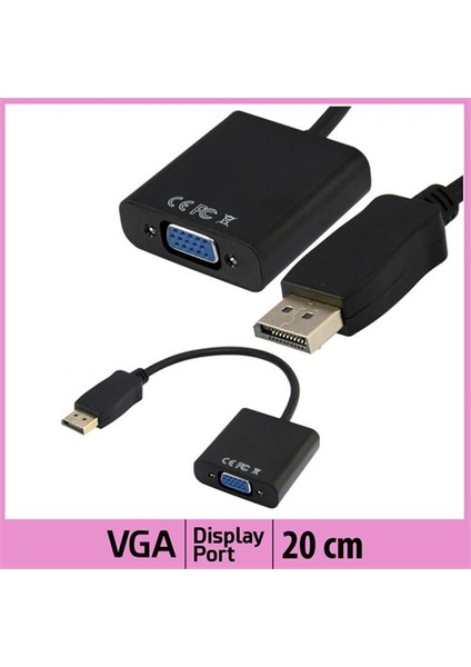 Ti-Mesh Displayport To Vga Kablo Hdtv Pc - 20Cm