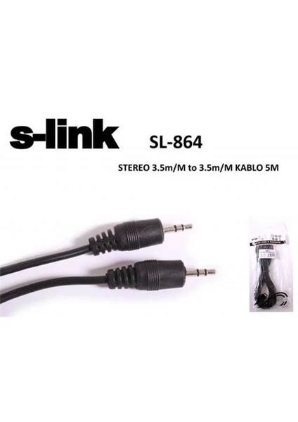 Sl-864 S-Lınk 5M Stereo Ses Kablosu