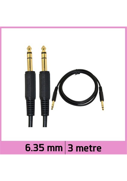 6.35Mm Jack Mic Stereo Ses Uzatma Kablosu - 3M