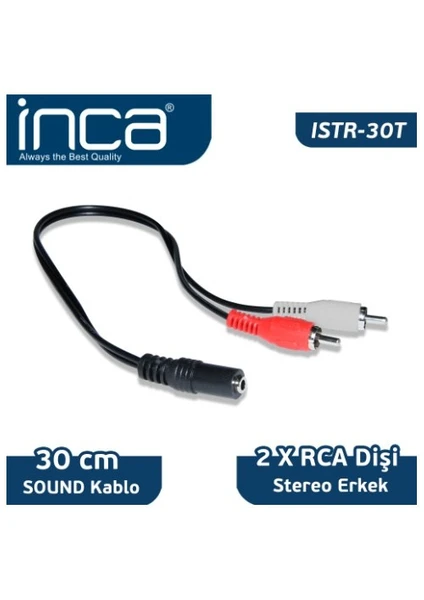 ISTR-30T Audio 2 RCA Stereo 30cm Kablo