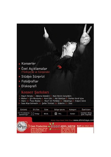 Ahmet Kaya - Ülkemde Son Turnem fiyatları