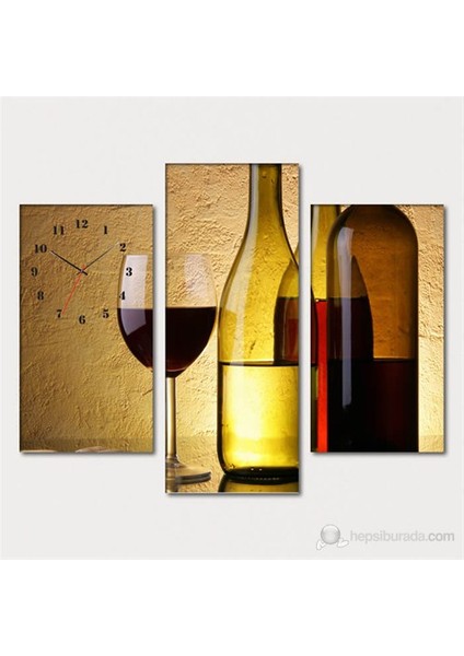 - Love Chalice 3 Parçalı Simetrik Canvas Tablo Saat