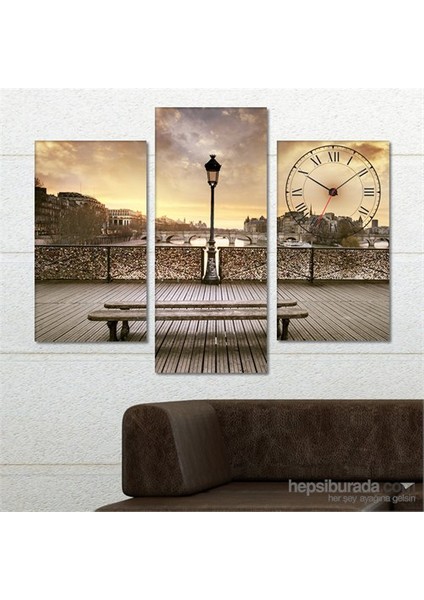 - Landscape Tablo Saat - 81X60cm - Çerçeve Hediye