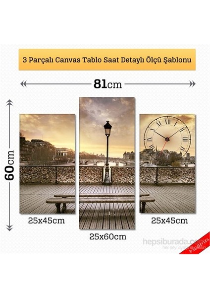 - Landscape Tablo Saat - 81X60cm - Çerçeve Hediye fiyatları