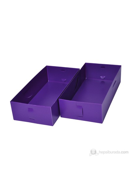 Plastik Mor 2 Bölmeli Kutu 30.5X15X7 Cm Büyük fiyatları