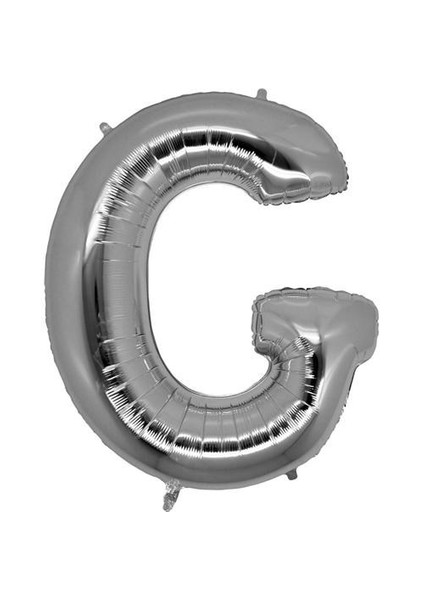 G Harf Folyo Balon Gümüş