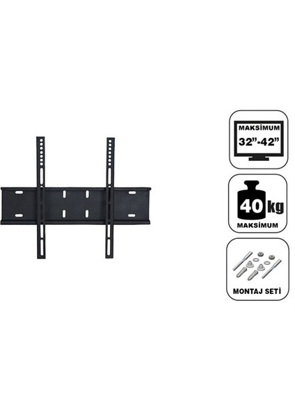 32''-42'' Sabit A Plus Duvar Askı Aparatı