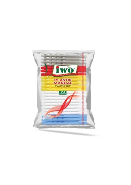 24 Adet Plastik Mandal