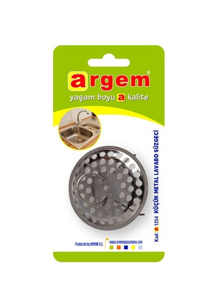 Küçük Metal Lavabo Süzgeci