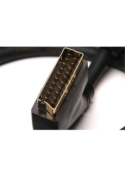 SCART to SCART Profesyonel Kablosu Ferit Kömürlü Kilitli Tip Konnektör 24K Altın 3m (96184)