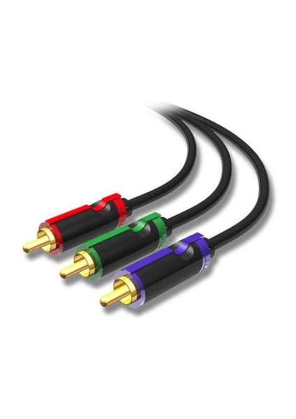 3 X Pvc Rca - 3 X Pvc Rca Komponent Video Kablosu  24K Gold Prestij Serisi 97120