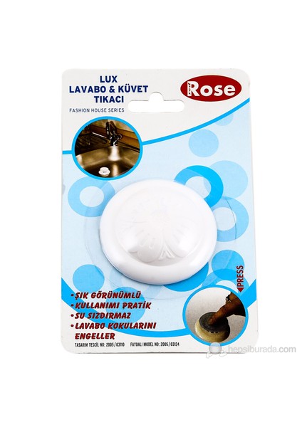 Kapaklı Lavabo-Küvet Tıkacı