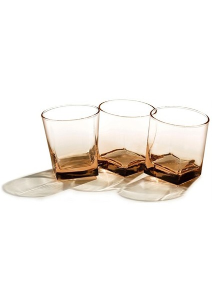 Carre Bardak 6'Li Set Pembe