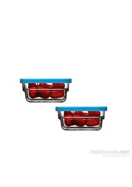 2'Li Mavi Kapaklı Gourmet Saklama Kabı