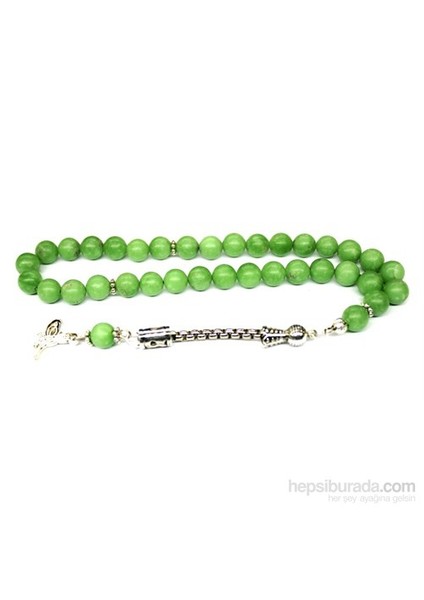 Yeşil Akik Taşı Tesbih 8 mm Küre Kesim fırsatları