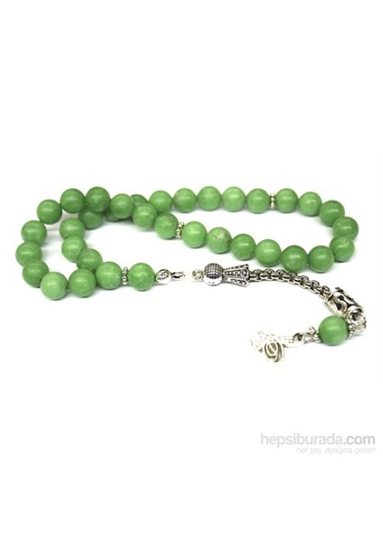 Yeşil Akik Taşı Tesbih 8 mm Küre Kesim indirimleri