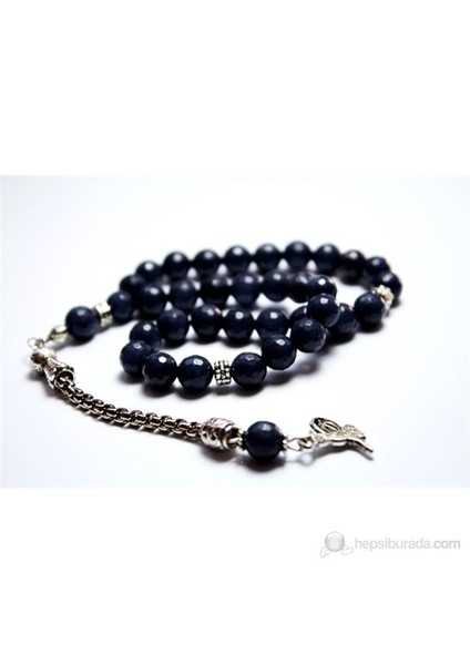 Lapis Rengi Akik Taşı Tesbih 8 mm Faset Kesim