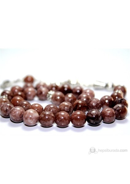 Kahve Alacalı Akik Taşı Tesbih 8 mm Küre Kesim modelleri