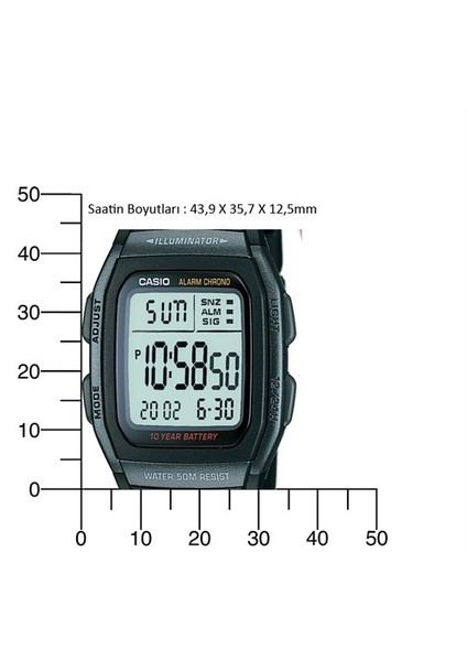 W-96H-1BVDF Digital Erkek Kol Saati