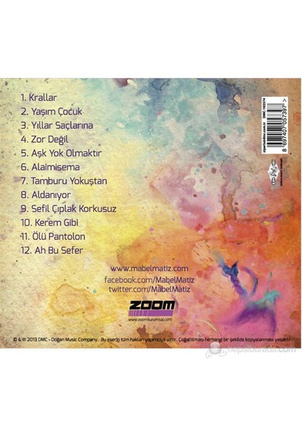Mabel Matiz - Yaşım Çocuk CD