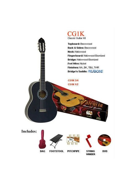 Cg1Kbk Klasik Gitar Seti+Kılıf