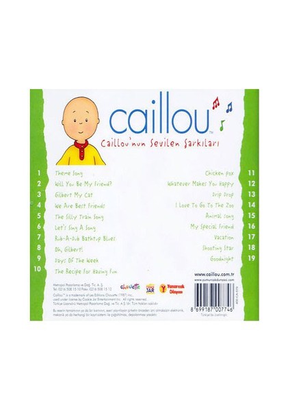 Caillou'nun Sevilen Şarkıları