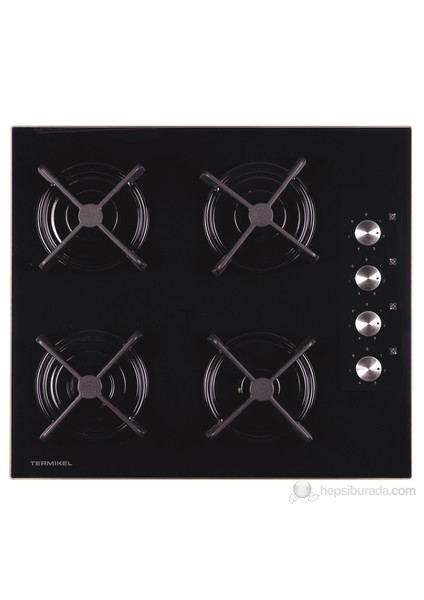 17052 Döküm Izgaralı Cam Ankastre Ocak