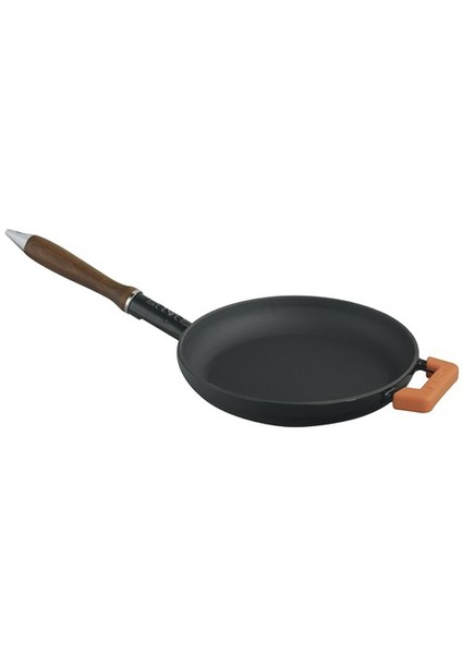Kızartma Tavası Çap(Ø)24 Cm. Ahşap Kulplu Siyah