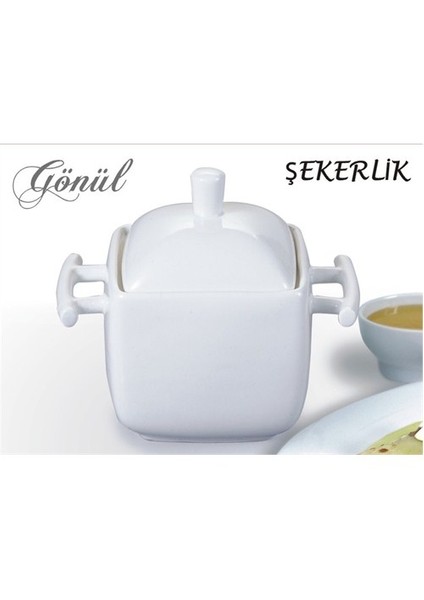 Porselen Kulplu Şekerlik