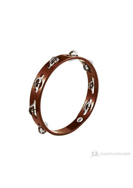 TA1AB Wood Nickelsilver Jingle 1-Row Tamburin (Antique Brown)