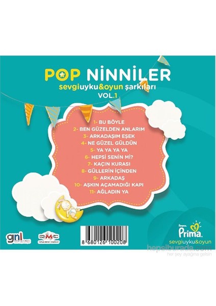 Pop Ninniler Vol.1 - Sevgi Uyku & Oyun Şarkıları Vol.1 fiyatları