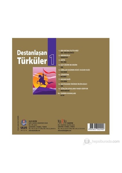 Destanlaşan Türküler 1 (CD)