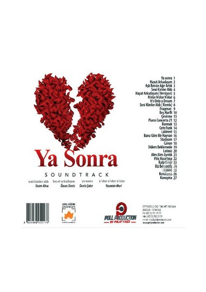 Ya Sonra (Soundtrack) - Film Müziği CD