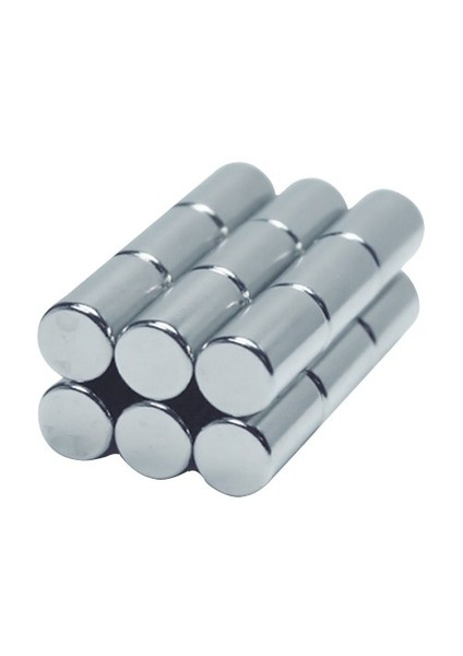 Neodyum Mıknatıs Silindir D5x10 mm (10'lu Paket)