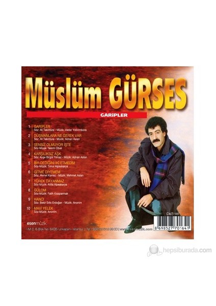 Müslüm Gürses - Garipler (CD) fiyatları