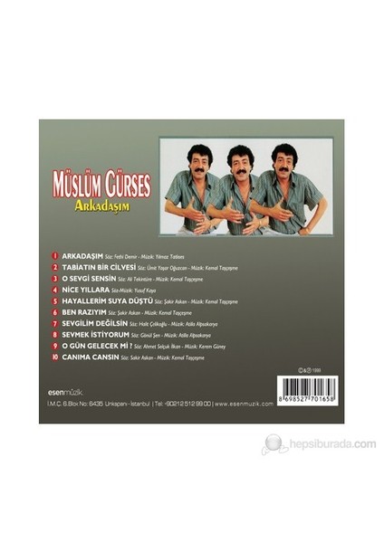 Müslüm Gürses - Arkadaşım (CD)